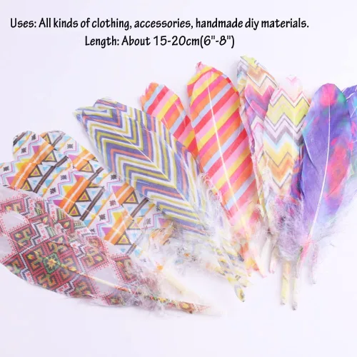 Vista 2 de Feather Craft - Plumas de ganso naturales de 6 a 8 pulgadas, 18 piezas para sombreros, arte de boda, actuación, decoración de fiesta en el hogar