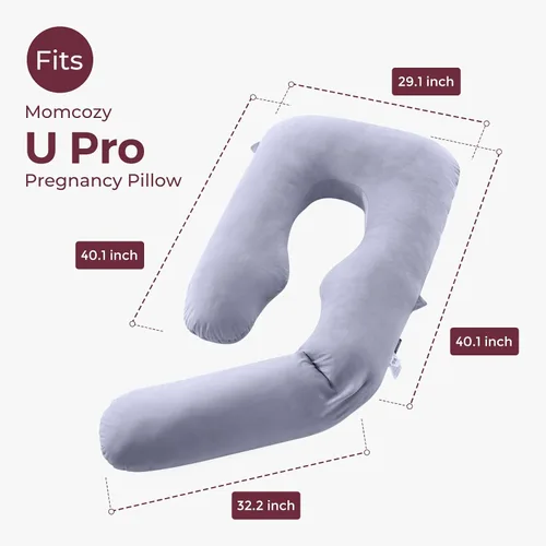 Vista 3 de Momcozy Funda de almohada de embarazo para Dreamlign U Pro, almohada de maternidad para dormir, almohada ajustable para piernas, soporte