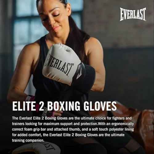 Vista 2 de Everlast Guantes de boxeo Elite 2 Negro/Dorado