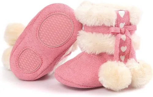 Vista 6 de Botas Estamico de invierno, con lazo, de nieve, de felpa, para niña