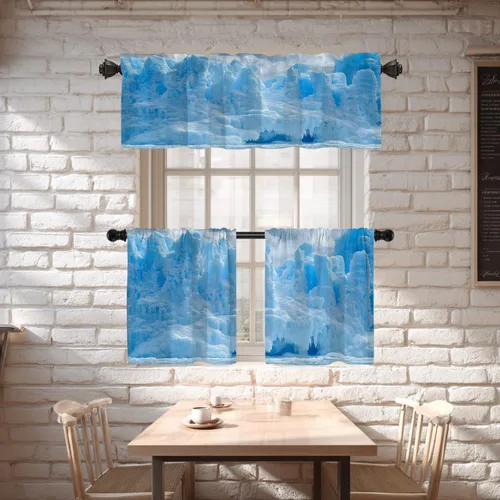 Vista 144 de Shrahala Orange Autumn Autumn Blackout Curtain Tiers, Fall Kitchen Valance Light Blocking Tier Drapes with Rod Pocket, 2 Pack 26 X 24 in