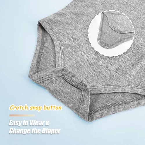 Vista 56 de Jimonda Body de rayón de bambú de manga corta para bebés, niños y niñas, trajes suaves para recién nacidos