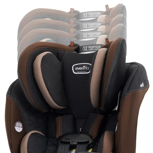 Vista 7 de Evenflo EveryFit/All4One - Asiento convertible 3 en 1 para automóvil con funda de limpieza rápida (marrón Belmont)