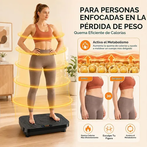 Vista 2 de Vibration Plate Exercise Machine, 999 Speeds Whole Body Workout Platform with 330LBS