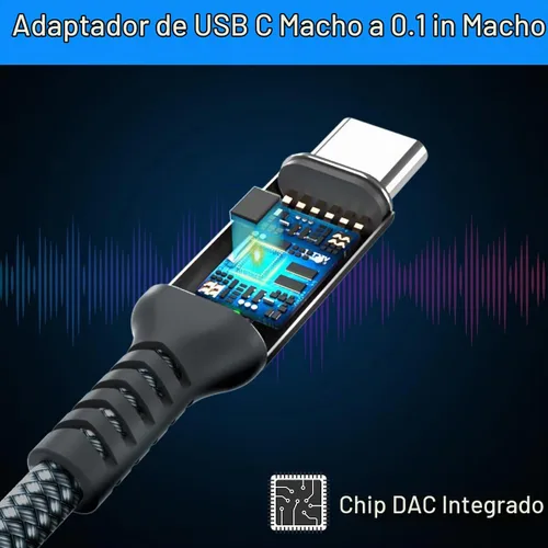 Vista 7 de Elebase Cable auxiliar para Samsung Galaxy S25 S24 de 1.2 m, cable USB C a aux, adaptador de audio auxiliar tipo C a conector de 3.5 mm para Z Fold