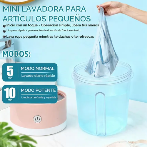 Vista 2 de Lavadora portátil mini para ropa interior y ropa de bebé, lavadora compacta y ligera para lavandería pequeña, apartamentos, dormitorios, hoteles
