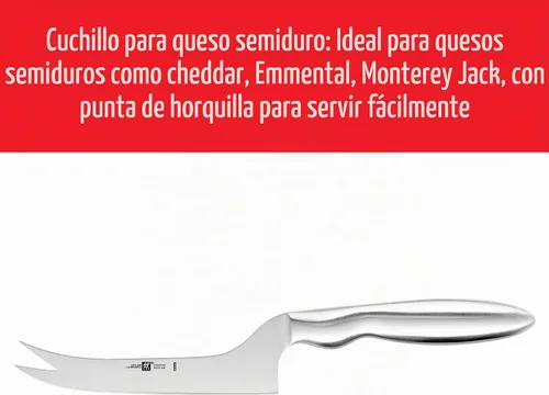 Vista 8 de ZWILLING Colección Juego de cuchillos de queso de 3 piezas para tabla de embutidos, juego de regalo