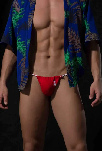 Vista 6 de Newsywell Tangas de algodón con espalda en T Sumo G String de talle bajo para hombre