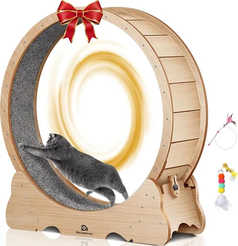 Vista 8 de Rueda de ejercicios para gatos, de 48 pulgadas XL para gatos grandes, rueda de gato para gatos