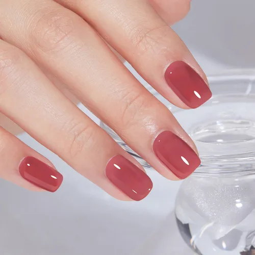 Vista 40 de Modelones Uñas postizas cuadradas cortas, color blanco y rosa, 32