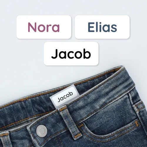 Vista 20 de TeddyLabels - Etiquetas para ropa para hogar de ancianos (60) – Etiquetas adhesivas con nombre para ropa y artículos personales. Etiquetas