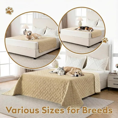 Vista 4 de FunFurry Manta impermeable para perro, funda de sofá lavable para perros, funda reversible para cama de perro, protector de muebles de sofá