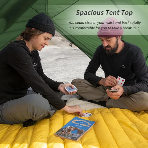 Vista 6 de Naturehike Mongar - Tienda de campaña para 2 personas, 3 estaciones, Tienda de campaña para mochileros ultraliviana para senderismo, Ciclismo