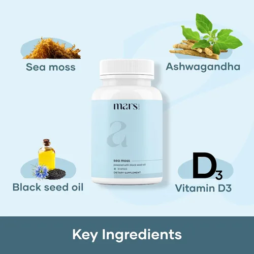 Vista 4 de mars by GHC Vitality Booster Combo Resina Shilajit y tapas de musgo marino (60 N) Bienestar general Good Health Company Bienestar general