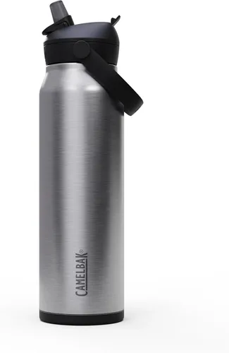 Vista 13 de CamelBak - Thrive - Botella de agua con tapa y pajilla, 20 onzas - Aislante de acero inoxidable, color negro