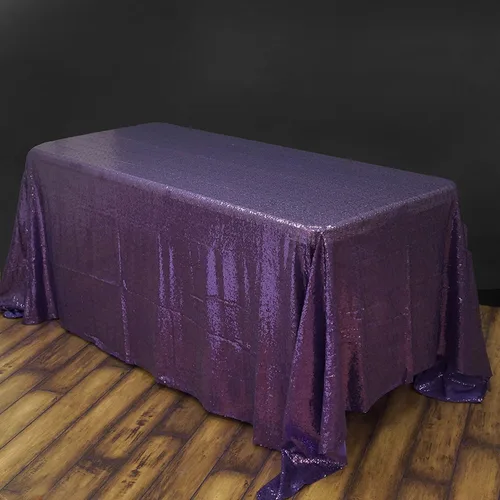 Vista 3 de BalsaCircle - Mantel rectangular de 90 x 132 pulgadas para bodas, fiestas, pasteles, postres, eventos, mantelería
