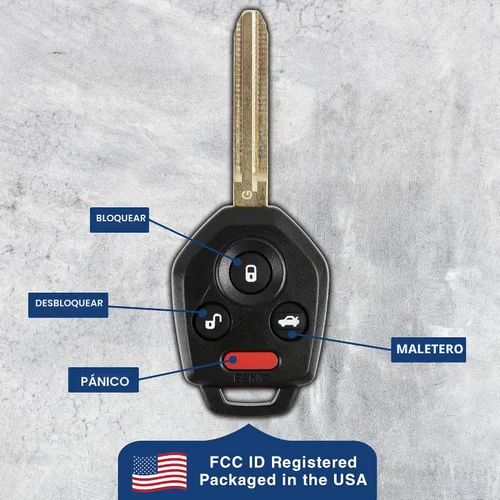 Vista 6 de KeylessOption llavero remoto de auto para entrada sin llave, en blanco, arranque de chip completo para Impreza