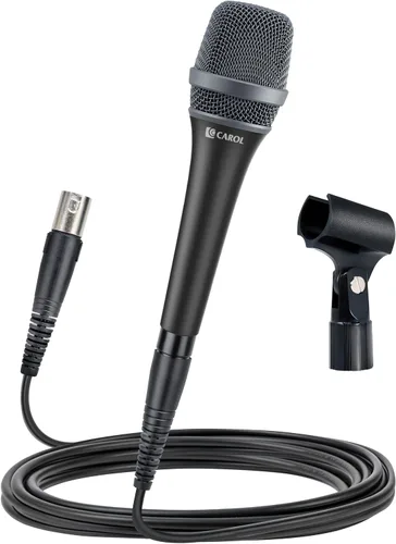 Vista 8 de CAROL AC-900S XLR Micrófono vocal con cable, supercardioide con interruptor - negro Dynamic handheld microphone with AHNC dual-engine noise