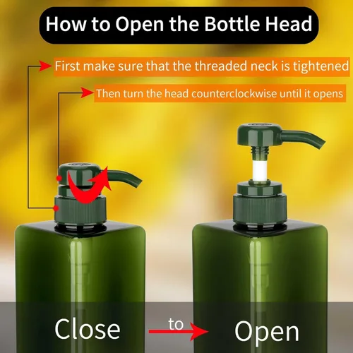 Vista 4 de Botellas dispensadoras de jabón recargables de alta calidad, conveniente y elegante dispensador para champú, loción, jabón o lavado de manos