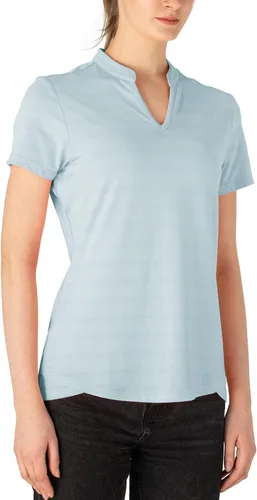Vista 47 de Gopune Polo de golf con cuello en V para mujer, sin cuello, manga corta, ligera, de secado rápido, camisetas de tenis para correr