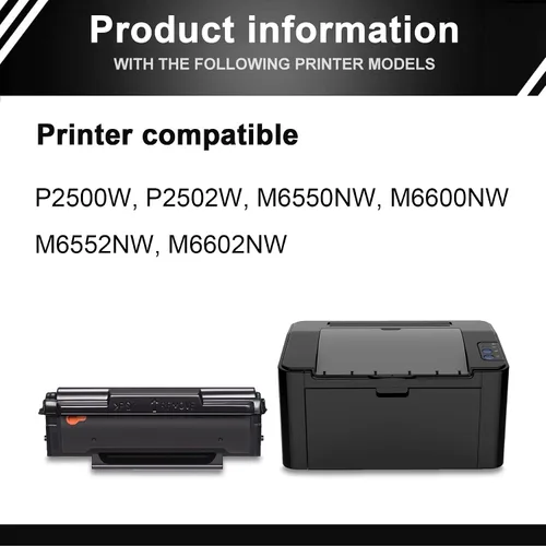 Vista 2 de PB-210 PB211 - Cartucho de tóner negro - Bigsp compatible con PB210 PB-211 Cartucho de tóner de repuesto para P2500W P2502W M6550N M6600NW M6552NW