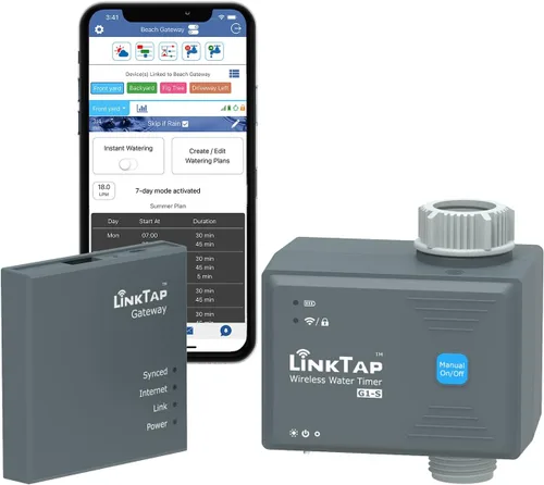 Vista 11 de LinkTap Temporizador de agua inalámbrico G1S (requiere pasarela), temporizador inteligente de grifo de manguera de riego, mayor rango que
