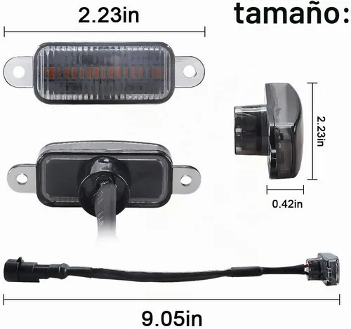 Vista 2 de 4 LED 12W Luces de Advertencia de Parrilla Delantera de Coche Ámbar, Luces de Marcha Diurna Ámbar DRL, Lámpara de Cubierta de Parachoques Delantero