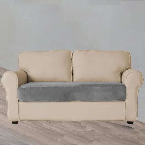 Vista 3 de Fundas de cojín de terciopelo para sofá, fundas de cojín individuales elásticas, antideslizantes, protector de muebles lavable, fundas de cojín