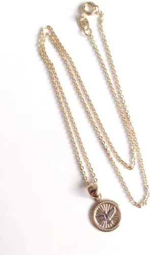 Vista 8 de Collar con medalla del Espíritu Santo de 17,2 pulgadas, cadena chapada en oro de 18 quilates