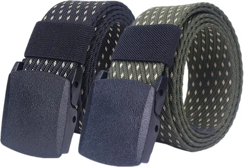 Vista 8 de Cinturones para hombres trenzados, cinturones para hombres y mujeres, de lona de nailon, transpirable, militar, de liberación rápida, cinturón
