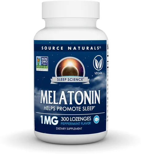 Vista 6 de Source Naturals Melatonina 1 mg - 100 pastillas con sabor a menta
