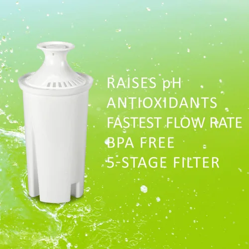 Vista 7 de Vitev Filtro de repuesto de agua alcalina, compatible con jarra Brita (paquete de 3)
