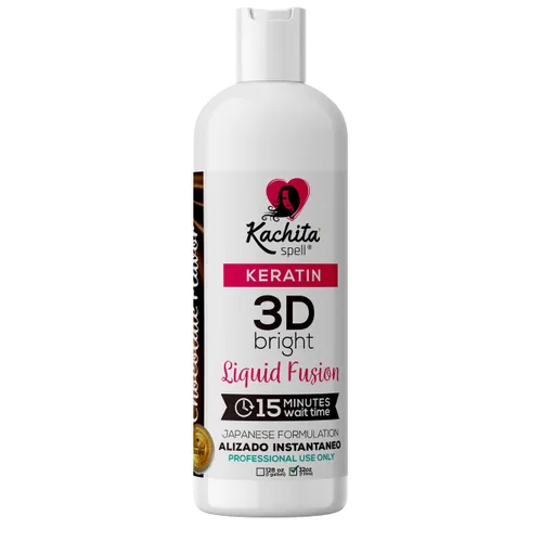 Vista 3 de Kit de queratina brasileña 3D FORMULA MEJORADA Tratamiento Plisadores de Cabello Hight Bright Kachita Spell + Champú Clarify