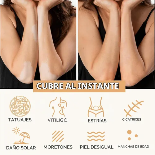 Vista 8 de Corrector de maquillaje de piernas, crema impermeable para cubrir el cuerpo impecable, crema para piernas, corrector de cicatrices de tatuaje de #1