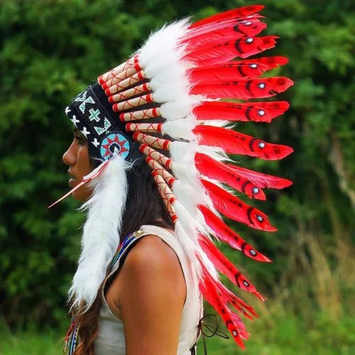 Vista 36 de Novum Crafts Tocado de plumas Inspirado en indios nativos americanos Elige