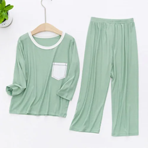 Vista 4 de Traje de bebé niña para niños pequeños PrimaveraVerano Nuevo policromado para niños Casual Home Furnishing Long Outfits