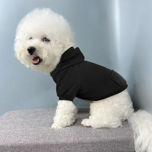 Vista 2 de Idepet Sudaderas con capucha para perros pequeños, ropa para perros pequeños, chaleco para chihuahua, abrigo cálido, chaqueta de otoño, trajes