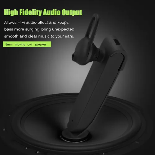Vista 8 de Traductor de varios idiomas Bluetooth Auricular portátil de negocios 16 idiomas Traducción auricular - Negro