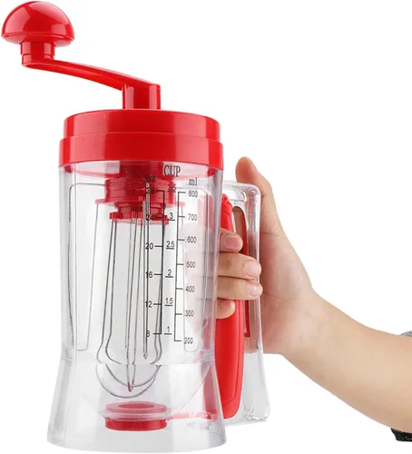 Vista 5 de Mezclador y dispensador de masa para panqueques, dispensador manual de mano para panqueques, magdalenas, mezclador, máquina para hornear