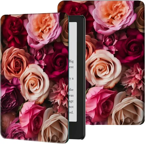 Vista 22 de Rossy Funda para Kindle de 10ª generación 2019, delgada, de piel sintética, ajustable, Smart Cover con encendido y apagado automático para Kindle