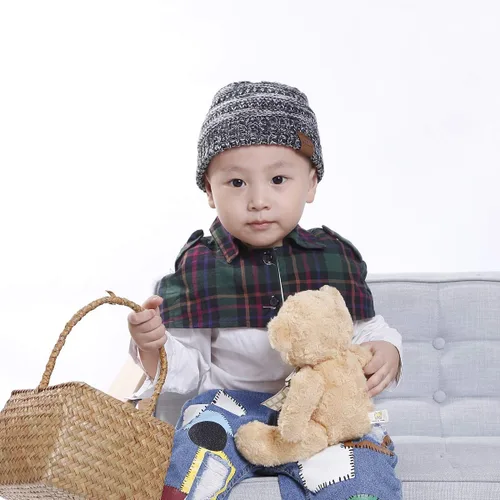 Vista 6 de DYKL Gorros de punto cálidos de invierno para niños y niñas, gorros suaves para bebés y niñas