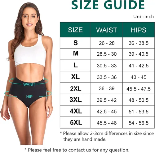Vista 6 de Annenmy - Ropa interior para mujer, de algodón, suave, de cintura alta, tallas regulares y extragrandes