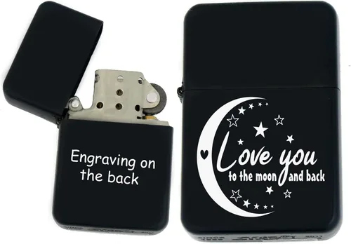 Vista 33 de Groomsman - Encendedor personalizado a prueba de viento negro mate, grabado láser gratuito para él, marido, padre, padrinos de boda, novio, papá