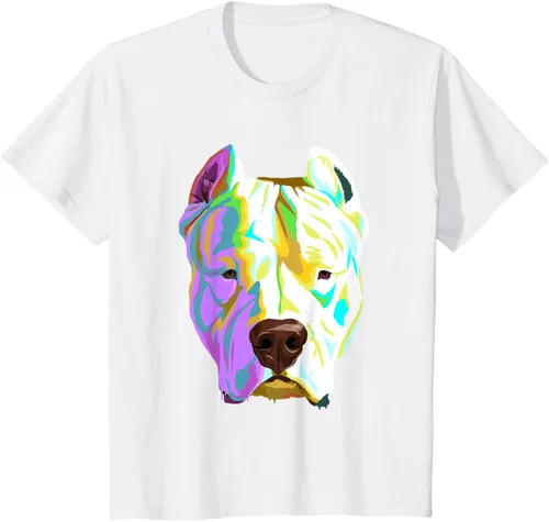 Vista 70 de Colorida camiseta Dogo Argentino, Negro, S