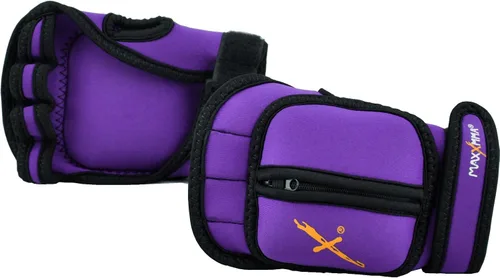 Vista 5 de MaxxMMA Guantes con peso ajustables, juego de 2 libras, peso extraíble (2 x 0.5 libras cada guante) para esculpir MMA Kickboxing, cardio, aeróbicos