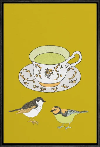 Vista 30 de SIGNWIN Lienzo enmarcado para pared, arte ornamental de neón fino, tazas de té, comida y bebida, ilustraciones culturales, arte moderno, elegante