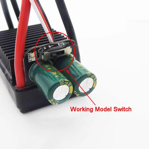 Vista 3 de 通用 12V 24V 100A ESC 997 Controlador de velocidad del motor de cepillo 2 vías adelante hacia atrás freno para RC barco marino tanque de camión