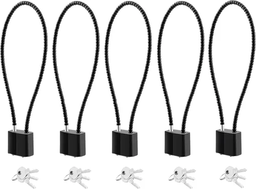 Vista 9 de DELSWIN Cerraduras para pistola de cable con llaves, cerradura de casco resistente de 15 pulgadas