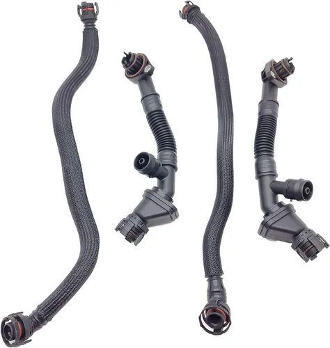 Vista 7 de 4 piezas de tubo de ventilación de cárter izquierdo y derecho para BMW 550i 650i 750i 750Li Alpina B7 X5 X6 xDrive35i N63 4.4L 11157575640