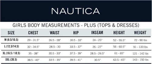 Vista 3 de Nautica Camisa de manga corta para uniforme escolar para niñas